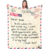 Father's Day Blanket Gifts for Dad from Daughter Son - Father's Day Present for Father, Father Blanket from Daughter Son, Papa Birthday Gift