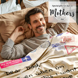 Father's Day Blanket Gifts for Dad from Daughter Son - Father's Day Present for Father, Father Blanket from Daughter Son, Papa Birthday Gift