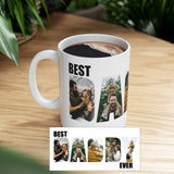 Best Daddy Ever Mug, Custom Father Day Cup, Personalized Photo Collage Mug, Dad Birthday Gift, Father Gift From Son Daughter Wife, Dad Mug