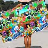 Customizable BrainRot Roblox Game Beach towel Bath towel