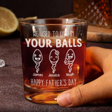 Custom We Used To Live In Your Balls Whisky Glass,Gift For Dad Daddy, Gift For Him, Papa Gift, Happy Fathers Day Custom Funny Gift for Daddy