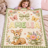 Super Soft Personalized Blanket with Name for Newborn, Kids - Unique Gift for Birthday Christmas