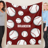 Super Soft Personalized Name Sport Balls Blankets