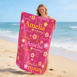 High Quality Personalized Name Beach Towel,Bath Towel, Pool Towel for Kids and Adults