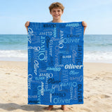 High Quality Personalized Name Beach Towel,Bath Towel, Pool Towel for Kids and Adults