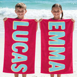 Personalized Name Beach Towel for Kids and Adults