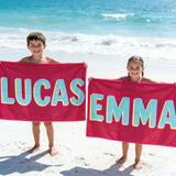 Personalized Name Beach Towel for Kids and Adults