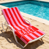 Personalized Name Towel for Beach Bath Pool, Customizable Beach Towel for Family Vacation, Birthday