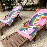 Personalized Name Towel for Beach Bath Pool, Customizable Beach Towel for Kids and Adults