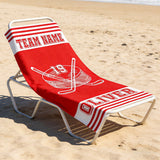 Personalized Hockey Team Towel with Name & Text for Hockey Players