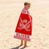 Personalized Hockey Team Towel with Name & Text for Hockey Players