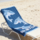 Personalized Kids Beach Towel, Custom Name Sea Creature Truck Pool Towel, Soft Kids Beach Gift, Boys Beach Towel, Girls Pool Towel