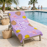Custom Softball Beach Towel,Baseball Kids Name Beach Towel,Baseball Team Pool Towel,Coquette Bows Baseball Towel For Girls,Vacation Gift