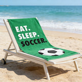 Basketball Beach Towel, Microfiber Quick Dry Eat Sleep Sports Bath Towels, Thin Lightweight Sand Free Pool Wrap for Men Boys Camping Travel