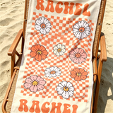 Personalized Name Towel for Beach Bath Pool, Customizable Beach Pool Bath Towel for Kids and Adults