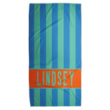 Personalized Name Towel for Beach Bath Pool, Customizable Beach Towel for Family Vacation, Birthday