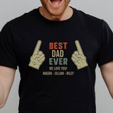Personalized T-Shirt with Kids Names - Customizable Shirt for Father's Day, Birthday Gift for Dad Grandpa