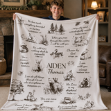 Personalized Name Blanket - Bible verse kid blanket - Christian baby gift newborn receiving blanket - Gift for Baptism - Woodland blanket - Custom Christian Nursery decor gift