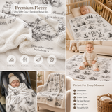 Personalized Name Blanket - Bible verse kid blanket - Christian baby gift newborn receiving blanket - Gift for Baptism - Woodland blanket - Custom Christian Nursery decor gift