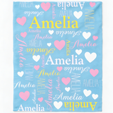 Custom Name Blanket - Personalized Blanket for Kids and Adults - Ultra-Soft Cozy Fleece Blanket, Unique Baby Shower, Birthday, Christmas Gifts for Family and Friends