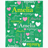 Custom Name Blanket - Personalized Blanket for Kids and Adults - Ultra-Soft Cozy Fleece Blanket, Unique Baby Shower, Birthday, Christmas Gifts for Family and Friends