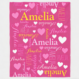 Custom Name Blanket - Personalized Blanket for Kids and Adults - Ultra-Soft Cozy Fleece Blanket, Unique Baby Shower, Birthday, Christmas Gifts for Family and Friends