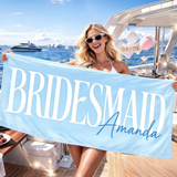 Personalized Bride Beach Towels, Bride Custom Beach Towel, Custom Vacation Gift, Honeymoon/Bachelorette Trip, Bridal Shower Gift