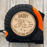 Personalized Dad And Kids Bump, Loved Beyond Measure Tape Measure, Fathers Day Gift , Gift for Dad, Grandpa, Gift for Him Tape Measure Ruler