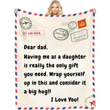 Funny Customizable Love Reminder Blanket for Family and Friends - Unique Gifts for Brother Sister Mom Dad Son Daughter