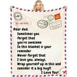 Never Forget that You are Awesome - Customizable Love Reminder Blanket for Family and Friends - Unique Gifts for Mom Dad Son Daughter Bestie