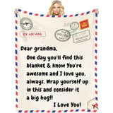 Here's a reminder that you're awesome and I love you- Customizable Love Reminder Blanket for Family and Friends - Unique Gifts for Mom Dad Son Daughter Sister