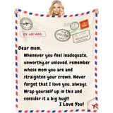 Love Reminder Blanket - Customizable Blanket for Family and Friends - Unique Gifts for Mom Dad Son Daughter Sister