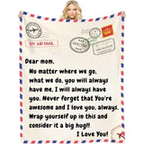 Here's a reminder that you're awesome and I love you- Customizable Love Reminder Blanket for Family and Friends - Unique Gifts for Mom Dad Son Daughter Sister