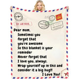 Never Forget that You are Awesome - Customizable Love Reminder Blanket for Family and Friends - Unique Gifts for Mom Dad Son Daughter Bestie