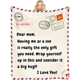 Funny Customizable Love Reminder Blanket for Family and Friends - Unique Gifts for Brother Sister Mom Dad Son Daughter