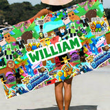Customizable BrainRot Roblox Game Beach towel Bath towel