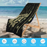 Microfiber American Flag Camo Bass Beach Towel, Fishing Fish Camouflage Army Green Black Bath Towels for Adult Kids, Lightweight Quick Dry Towels for Swim Pool Travel, Oversized 32x52