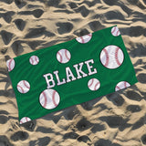 Personalized Baseball Beach Towel, Custom Name Pool Towel, 30"x60" Beach Towel, Personalized Gift for Toddlers/Kids/Adults, Team Gifts