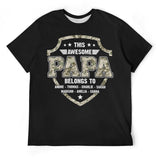 Personalized T-Shirt with Kids Names - Customizable Shirt for Father's Day, Birthday Gift for Dad