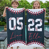 Youth Baseball Gift Travel Beach Towel with Name, Baseball Beach Towel for Boys Bachelor Party, Pool Party, Team Birthday Gift,For him