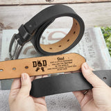Custom Dad Lucky To Have You In Life Belt, Family Personalized Custom Engraved Leather Belt, Father's Day Belt , Gift For Dad, Grandpa