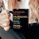 Personalized Dad Grandpa Ceramic Mug, Fathers Day Mug for Papa Grandad, Fathers Day Gift for Dad, Custom Dad With Year Mug, Grandpa Reveal