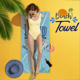 Best Dad Ever Beach Towel, Custom Best Dad Towels - Father Personalized Beach Towel with Kids Names, Best Dad Ever Gift for Him T146