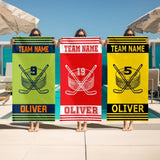 Personalized Hockey Team Towel with Name & Text for Hockey Players