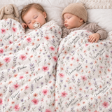 Floral Personalized Blanket with Name for Kids and Adults - Perfect Unique Gifts for Christmas, Birthday, Baby Shower