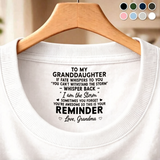 Custom Inside Neck T-Shirt with Name & Text - Personalized Birthday Gifts For Grandchildren - Never Forget That I Love You