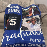 2025 Graduation Photo Blanket, Personalized Graduation Blanket, Senior Graduation Gift, Custom Text Graduation Blanket Gift, Class of 2025