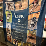 Custom Pet Photo Blanket, Dog Cat Memorial Gift, Pet Sympathy Gift, Christmas Keepsake, Dog Loss Gift, Paw Print Blanket