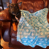 Personalized Blanket With Name, Custom Super Soft Premium Fleece Blanket with Dog Cat Pet's Name