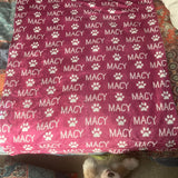 Personalized Blanket With Name, Custom Super Soft Premium Fleece Blanket with Dog Cat Pet's Name